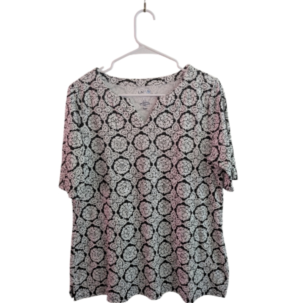 Croft&Barrow Women's Floral Patterned Top, Size M - Picture 2 of 4